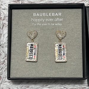 BaubleBar Gold and Silver Crystal Embellished Earrings